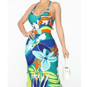 Tropical maxi dress